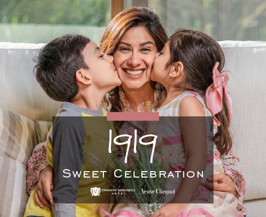 Pink background with pink tulips for 1919 Mother's day Brunch promo