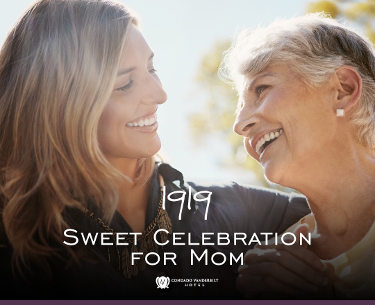 Pink background with pink tulips for 1919 Mother's day Brunch promo