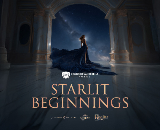 champagne flutes and green lights