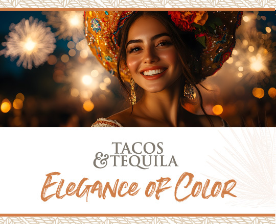 promo for New Year's Eve event that reads Elegance of Color
