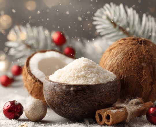 snowman and spa products on a blue background