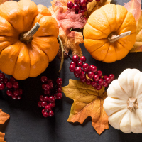 Pumpkins and decorations